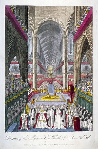 Coronation of William IV and Queen Adelaides in Westminster Abbey, London, 1831