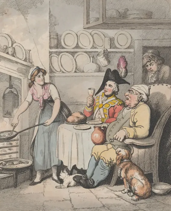 Framed Print : The Corporal in Good Quarters, July 18, 1802. July 18, 1802. Creator: Thomas Rowlandson Framed Print : The Corporal in Good Quarters, July 18, 1802. July 18, 1802. Creator: Thomas Rowlandson