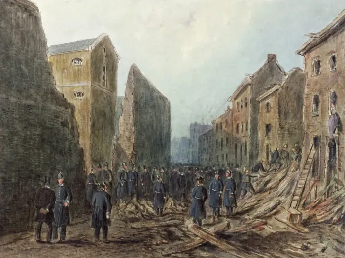 Framed Print : Corporation Row, Finsbury, London, c1867 Framed Print : Corporation Row, Finsbury, London, c1867