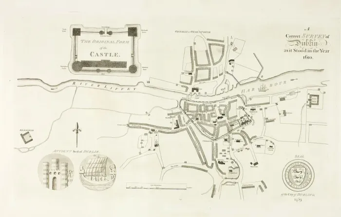 Framed Print : Correct Survey of Dublin, As It Stood in the Year 1610, published July 1792 Framed Print : Correct Survey of Dublin, As It Stood in the Year 1610, published July 1792