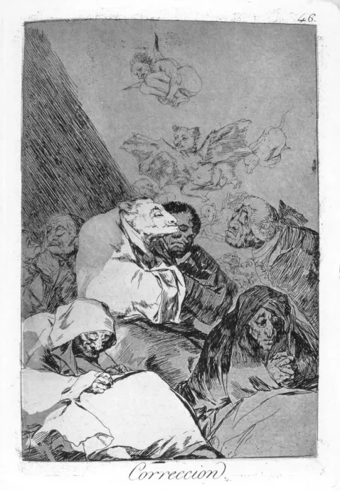 Framed Print : Correction, 1799. Artist: Francisco Goya Framed Print : Correction, 1799. Artist: Francisco Goya