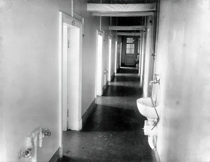 Framed Print : The corridor with washbasins in the special clinic for animals in the Physiology Department... 1904 Creator: Unknown Framed Print : The corridor with washbasins in the special clinic for animals in the Physiology Department... 1904 Creator: Unknown