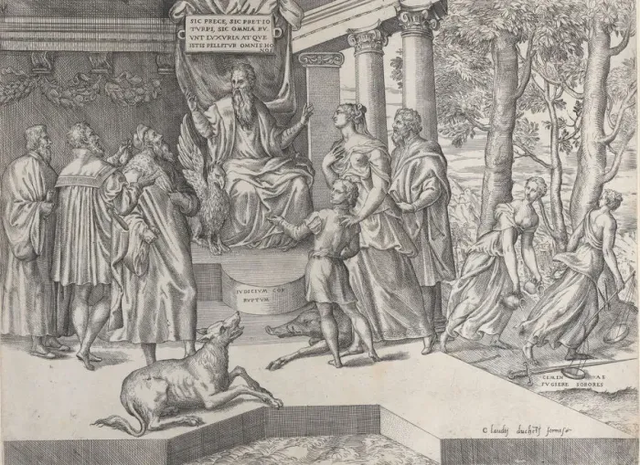 Framed Print : The Corrupt Judge, 1565-73. Creator: Battista del Moro Framed Print : The Corrupt Judge, 1565-73. Creator: Battista del Moro