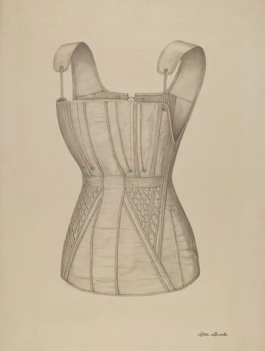 Framed Print : Corset, 1935 / 1942. Creator: Rex F Bush Framed Print : Corset, 1935 / 1942. Creator: Rex F Bush