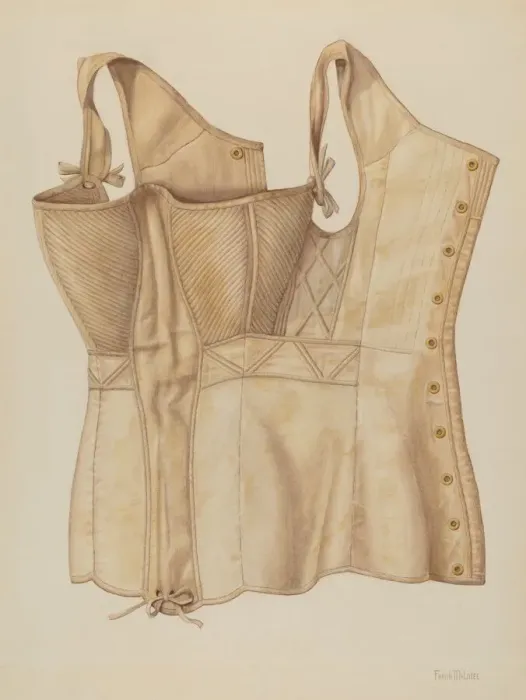 Framed Print : Corset, c. 1937. Creator: Frank McEntee Framed Print : Corset, c. 1937. Creator: Frank McEntee