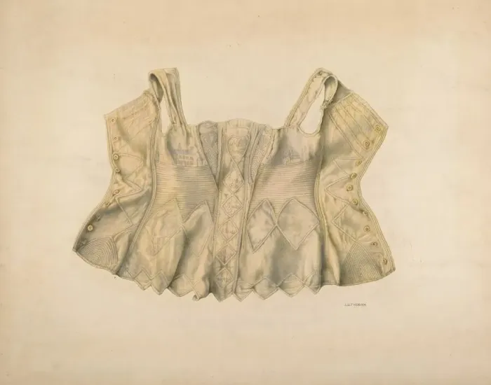 Framed Print : Corset, c. 1941. Creator: John Thorsen Framed Print : Corset, c. 1941. Creator: John Thorsen