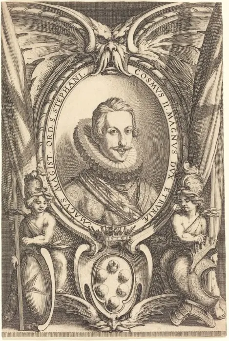 Framed Print : Cosimo II de Medici, Grand Duke of Tuscany, 1621. Creator: Jacques Callot Framed Print : Cosimo II de Medici, Grand Duke of Tuscany, 1621. Creator: Jacques Callot