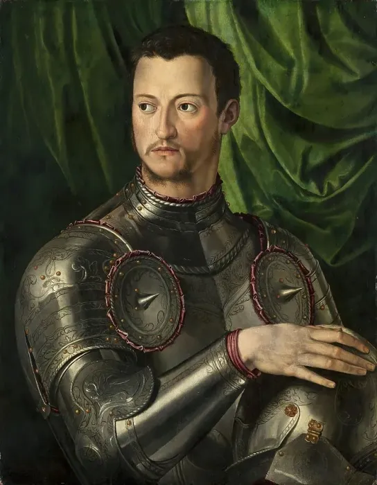 Framed Print : Cosimo de Medici in Armour, 1545. Creator: Agnolo Bronzino Framed Print : Cosimo de Medici in Armour, 1545. Creator: Agnolo Bronzino