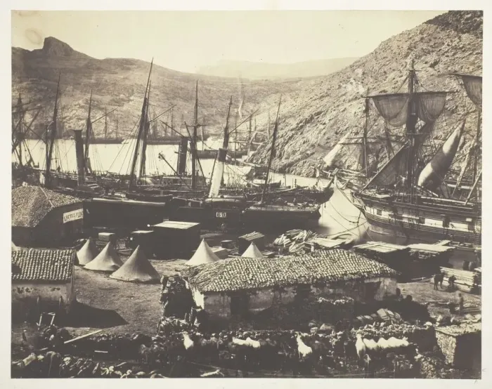 Framed Print : Cossack Bay, Balaklava, 1855. Creator: Roger Fenton Framed Print : Cossack Bay, Balaklava, 1855. Creator: Roger Fenton