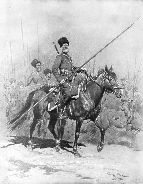 Cossack Cavalry, 1914, (1926). Artist: Georges Bertin Scott