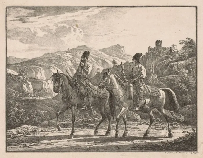 Framed Print : Two Cossacks on Horseback. Creator: Aleksandr Orlowski (Russian, 1777-1832) Framed Print : Two Cossacks on Horseback. Creator: Aleksandr Orlowski (Russian, 1777-1832)