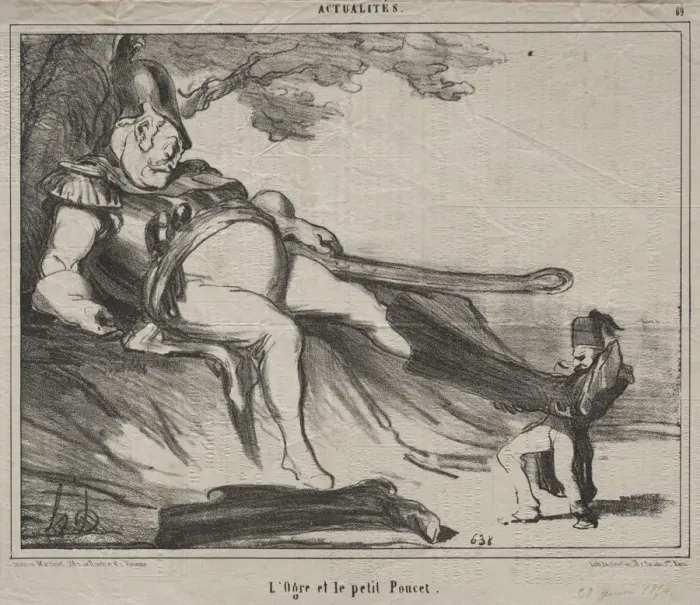 Framed Print : The Cossacks for laughter (plate 61): The ogre and his little Tom Thumb, 1854. Creator