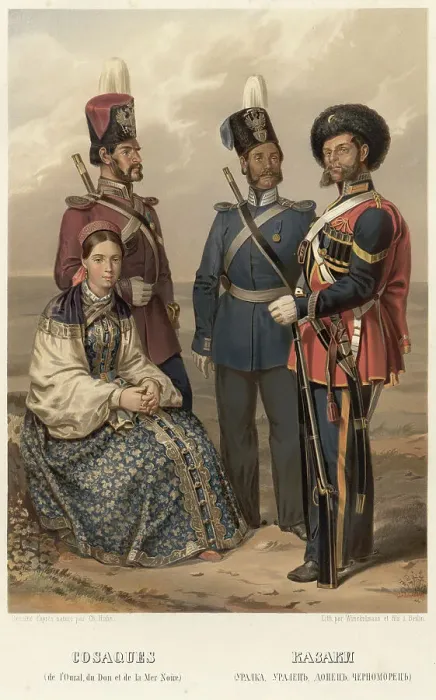 Framed Print : Cossacks (Uralka, Ural, Donetsk, Chernomoret), 1862. Creator: Karlis Huns Framed Print : Cossacks (Uralka, Ural, Donetsk, Chernomoret), 1862. Creator: Karlis Huns