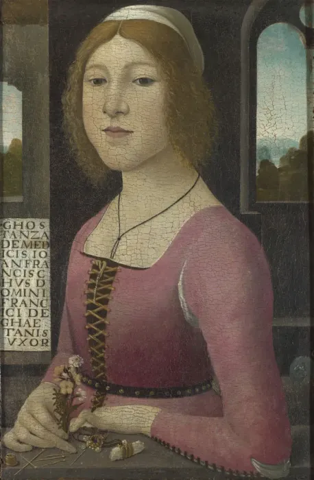 Framed Print : Costanza Caetani, ca 1485. Artist: Ghirlandaio, Domenico, (Circle) Framed Print : Costanza Caetani, ca 1485. Artist: Ghirlandaio, Domenico, (Circle)