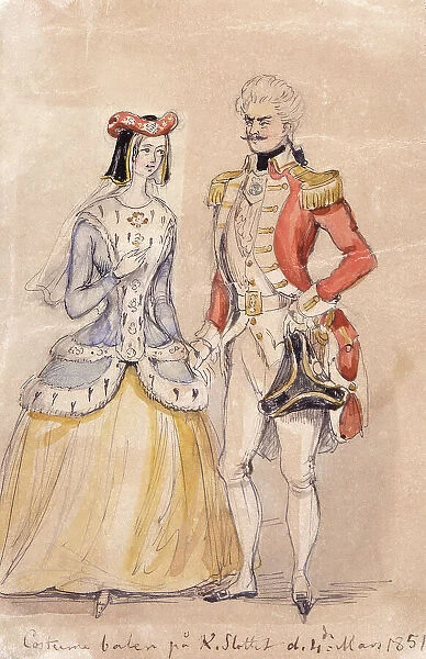 'Costume ball at the royal palace d. 4 March 1851'. Creator: Fritz von Dardel. 'Costume ball at the royal palace d. 4 March 1851'. Creator: Fritz von Dardel