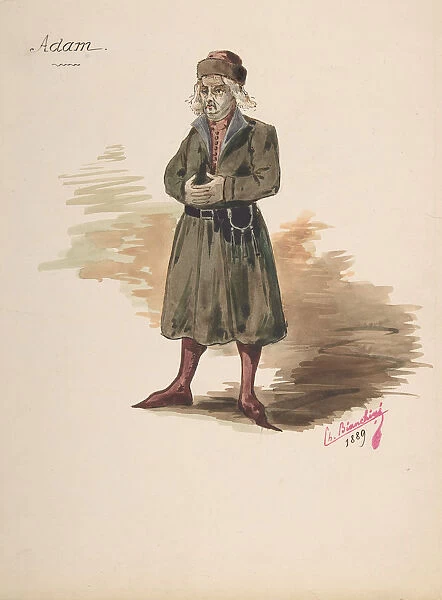 Costume Design for Adam, 1889. Creator: Charles Bianchini
