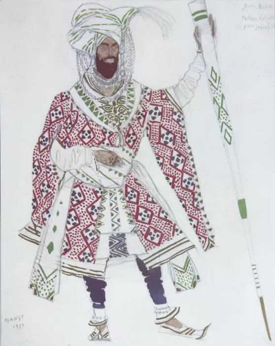 Framed Print : Costume design for the Ballet Blue God by R. Hahn, 1912. Artist: Bakst, Leon (1866-1924) Framed Print : Costume design for the Ballet Blue God by R. Hahn, 1912. Artist: Bakst, Leon (1866-1924)