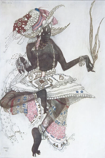 Costume design for the Ballet Blue God by R. Hahn, 1912. Artist: Bakst, Leon (1866-1924)