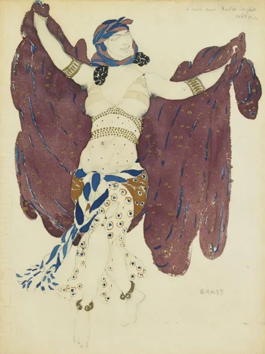 Framed Print : Costume design for the ballet Cleopatra by A. Arensky. Artist: Bakst, Leon (1866-1924) Framed Print : Costume design for the ballet Cleopatra by A. Arensky. Artist: Bakst, Leon (1866-1924)