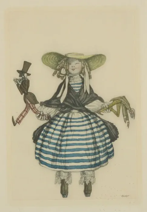 Framed Print : Costume design for the ballet The Fairy Doll by J. Bayer, 1903. Artist: Bakst, Leon (1866-1924) Framed Print : Costume design for the ballet The Fairy Doll by J. Bayer, 1903. Artist: Bakst, Leon (1866-1924)