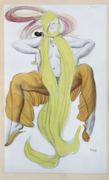 Framed Print : Costume design for the Ballet La Legende de Joseph by R. Strauss, 1914. Artist: Bakst, Leon (1866-1924) Framed Print : Costume design for the Ballet La Legende de Joseph by R. Strauss, 1914. Artist: Bakst, Leon (1866-1924)