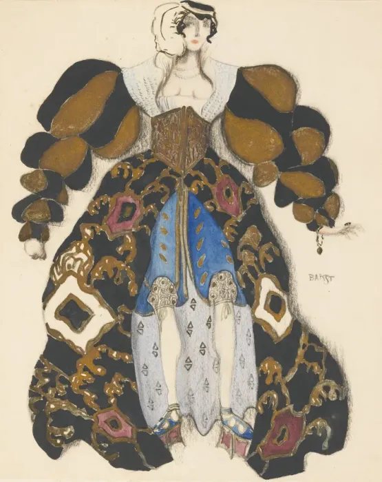 Framed Print : Costume design for the Ballet La Legende de Joseph by R. Strauss. Artist: Bakst, Leon (1866-1924) Framed Print : Costume design for the Ballet La Legende de Joseph by R. Strauss. Artist: Bakst, Leon (1866-1924)