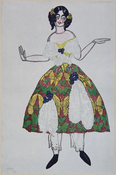 Costume design for the ballet The Magic Toy Shop by G. Rossini, 1919. Artist: Bakst, Leon (1866-1924)