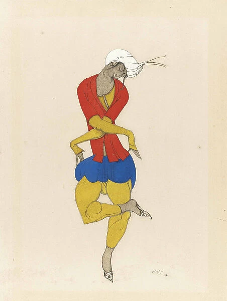 Costume design for the ballet The Rite of Spring by I. Stravinsky. Adoration of the Earth