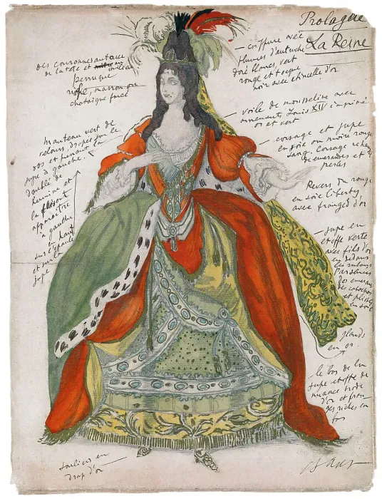 Framed Print : Costume design for the ballet Sleeping Beauty by P. Tchaikovsky, 1921. Artist: Bakst, Leon (1866-1924) Framed Print : Costume design for the ballet Sleeping Beauty by P. Tchaikovsky, 1921. Artist: Bakst, Leon (1866-1924)