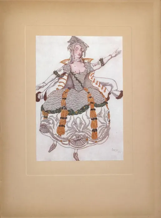 Framed Print : Costume design for the ballet Sleeping Beauty by P. Tchaikovsky, 1921. Artist: Bakst, Leon (1866-1924) Framed Print : Costume design for the ballet Sleeping Beauty by P. Tchaikovsky, 1921. Artist: Bakst, Leon (1866-1924)