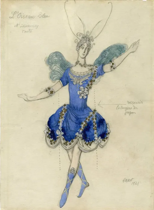 Framed Print : Costume design for the ballet Sleeping Beauty by P. Tchaikovsky, 1921