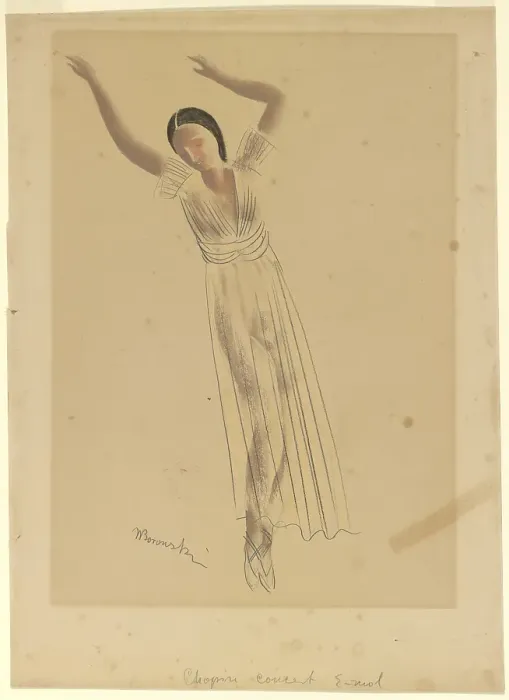 Framed Print : Costume design for Female Dancer, 1937. Creator: Waclaw Borowski Framed Print : Costume design for Female Dancer, 1937. Creator: Waclaw Borowski
