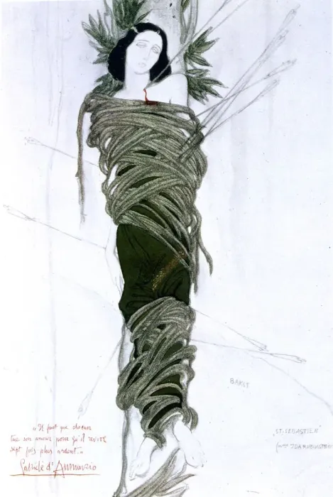 Framed Print : Costume design for Italian writer Gabriele D Annunzios drama The Martyrdom of St Sebastian, 1911. Artist: Leon Bakst Framed Print : Costume design for Italian writer Gabriele D Annunzios drama The Martyrdom of St Sebastian, 1911. Artist: Leon Bakst