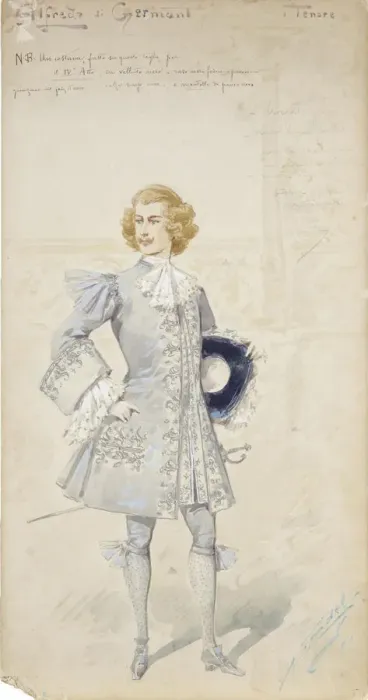 Framed Print : Costume design for the opera La Traviata by Giuseppe Verdi, 1899 Framed Print : Costume design for the opera La Traviata by Giuseppe Verdi, 1899