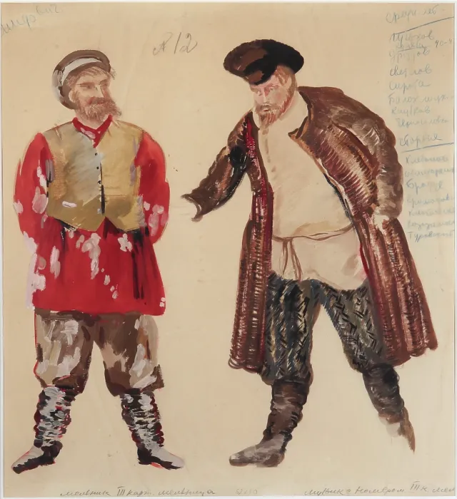 Framed Print : Costume design for the opera 'Quiet Flows the Don' by Ivan Dzerzhinsky, 1936. Creator: Fyodor Fyodorovsky Framed Print : Costume design for the opera 'Quiet Flows the Don' by Ivan Dzerzhinsky, 1936. Creator: Fyodor Fyodorovsky