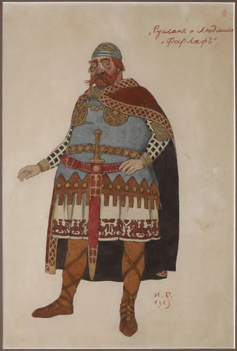 Framed Print : Costume design for the opera Ruslan and Lyudmila by M. Glinka Framed Print : Costume design for the opera Ruslan and Lyudmila by M. Glinka