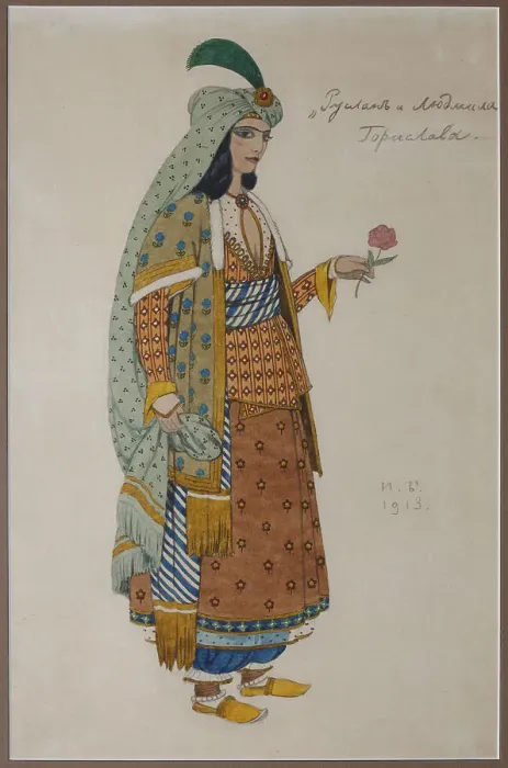 Framed Print : Costume design for the opera Ruslan and Lyudmila by M. Glinka Framed Print : Costume design for the opera Ruslan and Lyudmila by M. Glinka