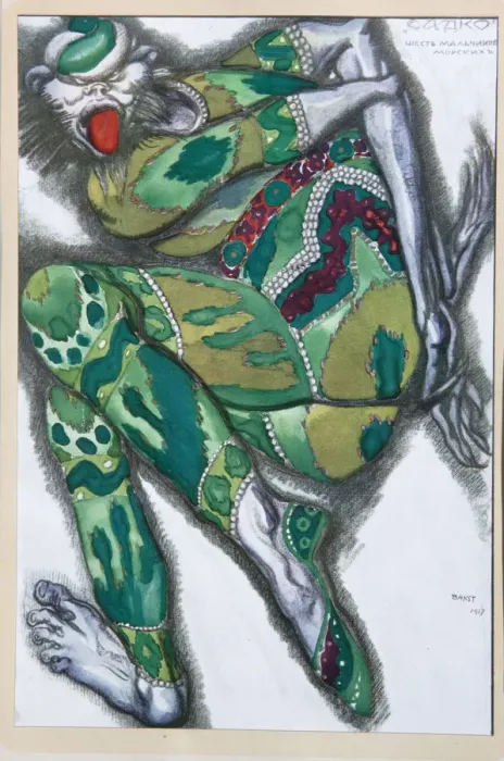 Framed Print : Costume design for the opera Sadko by N. Rimsky-Korsakov, 1917. Artist: Bakst, Leon (1866-1924) Framed Print : Costume design for the opera Sadko by N. Rimsky-Korsakov, 1917. Artist: Bakst, Leon (1866-1924)
