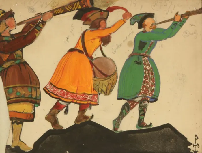 Framed Print : Costume design for the opera Snow Maiden by N. Rimsky-Korsakov, 1919. Artist: Roerich Framed Print : Costume design for the opera Snow Maiden by N. Rimsky-Korsakov, 1919. Artist: Roerich