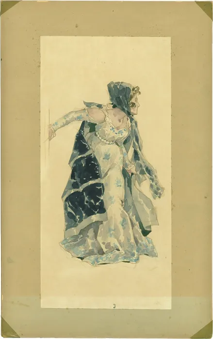 Framed Print : Costume design for the opera Tosca by Giacomo Puccini, 1899. Creator: Hohenstein, Adolfo (1854-1928) Framed Print : Costume design for the opera Tosca by Giacomo Puccini, 1899. Creator: Hohenstein, Adolfo (1854-1928)