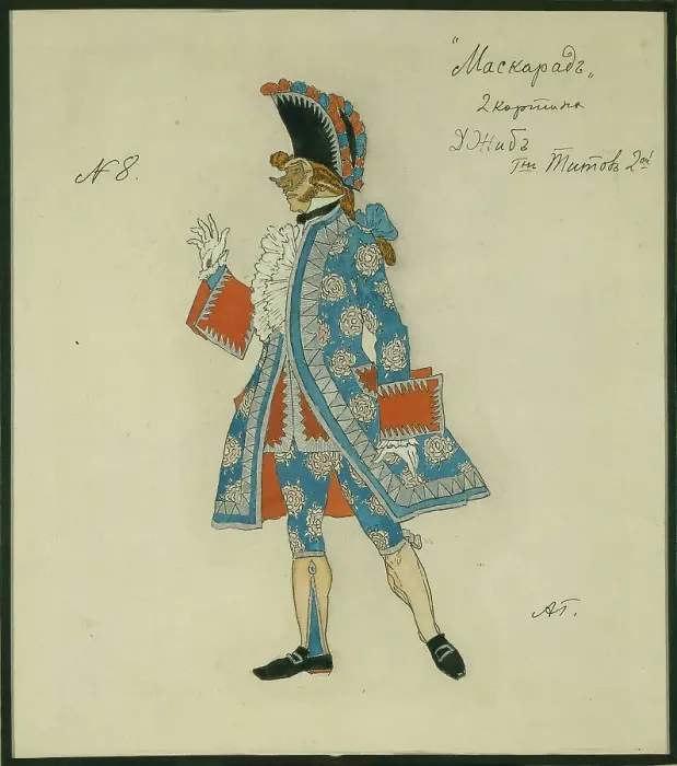 Framed Print : Costume design for the play The Masquerade by M. Lermontov, 1917. Artist: Golovin, Alexander Yakovlevich (1863-1930) Framed Print : Costume design for the play The Masquerade by M. Lermontov, 1917. Artist: Golovin, Alexander Yakovlevich (1863-1930)