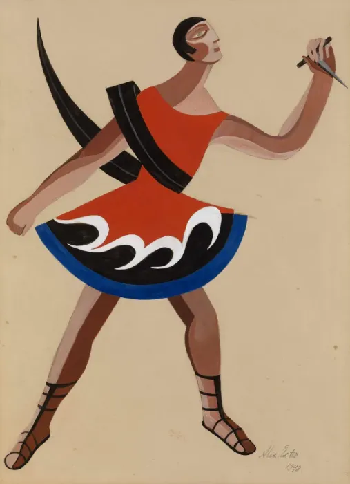 Framed Print : Costume Design for the Play The Phoenician Women by Euripides, 1948. Artist: Exter Framed Print : Costume Design for the Play The Phoenician Women by Euripides, 1948. Artist: Exter