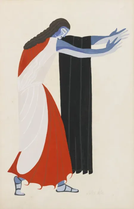 Framed Print : Costume design for the play Seven Against Thebes by Aeschylus, 1925. Artist: Exter Framed Print : Costume design for the play Seven Against Thebes by Aeschylus, 1925. Artist: Exter
