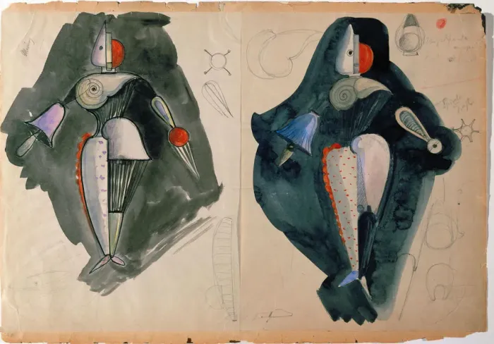Framed Print : Costume design for the Triadic Ballet, 1920s Framed Print : Costume design for the Triadic Ballet, 1920s