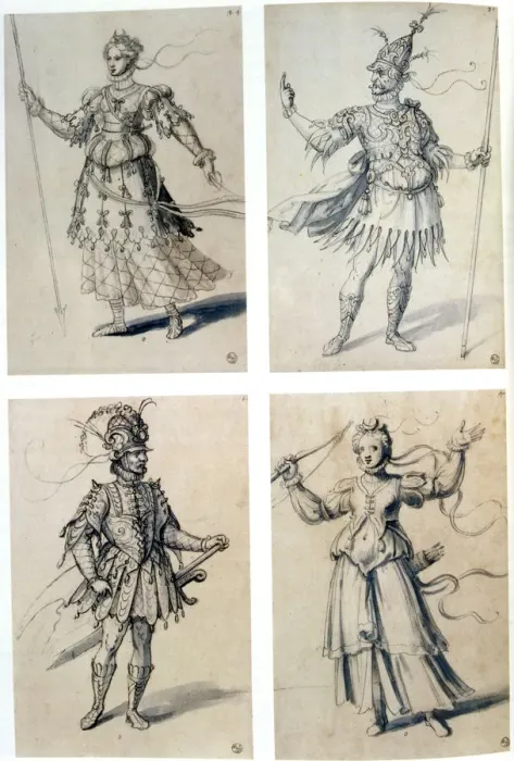 Framed Print : Costume designs for classical deities, 16th century. Artist: Giuseppe Arcimboldi Framed Print : Costume designs for classical deities, 16th century. Artist: Giuseppe Arcimboldi