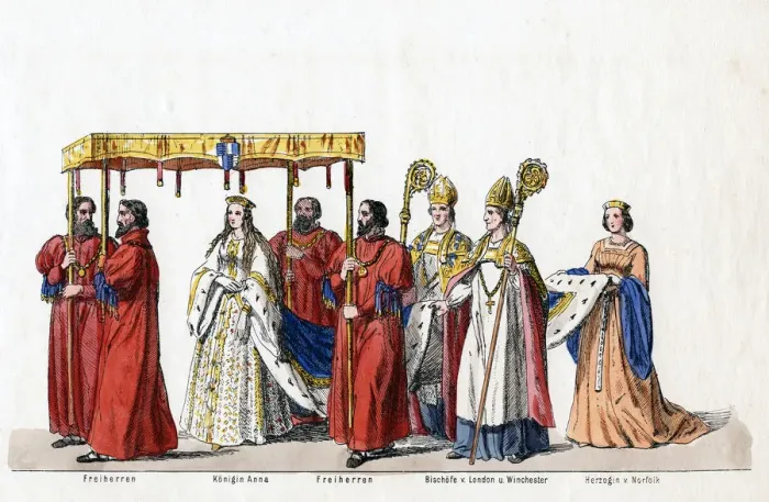 Framed Print : Costume designs for Shakespeares play, Henry VIII, 19th century Framed Print : Costume designs for Shakespeares play, Henry VIII, 19th century