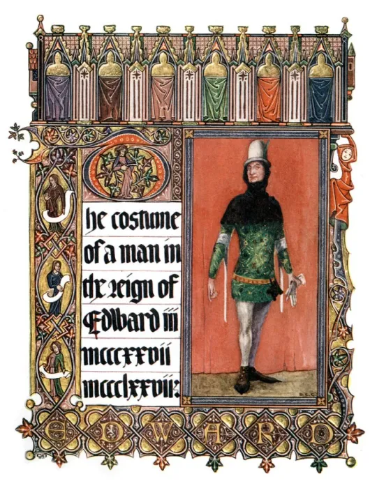 Framed Print : The costume of a man in the reign of Edward III, (1909) Framed Print : The costume of a man in the reign of Edward III, (1909)