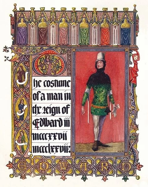 The Costume of a man in the reign of Edward III, c1353
