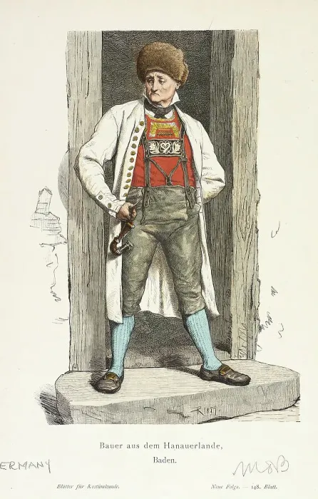 Framed Print : Costume Plate (Bauer aus dem Hanauerland, Baden), 1879. Creator: Unknown Framed Print : Costume Plate (Bauer aus dem Hanauerland, Baden), 1879. Creator: Unknown