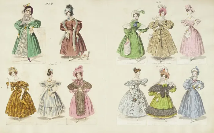 Framed Print : Costume plates, 1833. Creator: Unknown Framed Print : Costume plates, 1833. Creator: Unknown